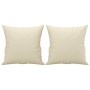Sofá de 2 plazas con cojines cuero sintético color crema 120 cm de , Sofás - Ref: Foro24-3200799, Precio: 231,68 €, Descuento: %