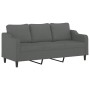 Sofá de 3 plazas con cojines tela gris oscuro 180 cm de , Sofás - Ref: Foro24-3200854, Precio: 288,88 €, Descuento: %