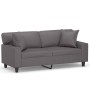 Sofá de 2 plazas con cojines cuero sintético gris 140 cm de , Sofás - Ref: Foro24-3200868, Precio: 303,00 €, Descuento: %