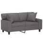 Sofá de 2 plazas con cojines cuero sintético gris 120 cm de , Sofás - Ref: Foro24-3200863, Precio: 246,15 €, Descuento: %