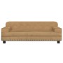 Cama para perros de terciopelo marrón 90x53x30 cm de , Camas para perros - Ref: Foro24-171873, Precio: 91,39 €, Descuento: %