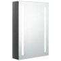 Armario de baño con espejo LED gris brillante 50x13x70 cm de vidaXL, Tocadores de baño - Ref: Foro24-326498, Precio: 117,27 €...