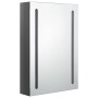 Armario de baño con espejo LED gris brillante 50x13x70 cm de vidaXL, Tocadores de baño - Ref: Foro24-326498, Precio: 117,27 €...