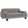 Cama para perros de cuero sintético gris 70x45x30 cm de , Camas para perros - Ref: Foro24-171892, Precio: 85,60 €, Descuento: %