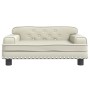 Cama para perros de cuero sintético crema 70x45x30 cm de , Camas para perros - Ref: Foro24-171890, Precio: 91,61 €, Descuento: %