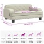 Cama para perros de cuero sintético crema 70x45x30 cm de , Camas para perros - Ref: Foro24-171890, Precio: 91,61 €, Descuento: %