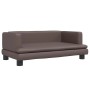Cama para perros de cuero sintético marrón 80x45x30 cm de , Camas para perros - Ref: Foro24-171903, Precio: 71,04 €, Descuent...