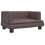 Cama para perros de cuero sintético marrón 60x40x30 cm de , Camas para perros - Ref: Foro24-171915, Precio: 70,49 €, Descuent...