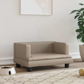 Cama para perros de cuero sintético color capuchino 60x40x30 cm de , Camas para perros - Ref: Foro24-171917, Precio: 69,84 €,...