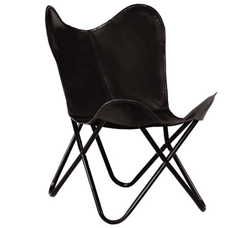 Silla mariposa butterfly para niños de cuero auténtico negro de , Sillones - Ref: Foro24-246385, Precio: 74,87 €, Descuento: %