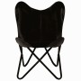 Silla mariposa butterfly para niños de cuero auténtico negro de , Sillones - Ref: Foro24-246385, Precio: 74,87 €, Descuento: %