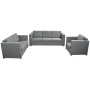 Conjunto de sofás 3 unidades tela gris claro de , Sofás - Ref: Foro24-274213, Precio: 937,58 €, Descuento: %