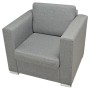 Conjunto de sofás 3 unidades tela gris claro de , Sofás - Ref: Foro24-274213, Precio: 937,58 €, Descuento: %