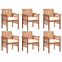 Set comedor de jardín 7 pzas y cojines madera maciza de acacia de , Conjuntos de jardín - Ref: Foro24-278899, Precio: 1,00 €,...