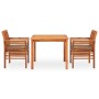 Set comedor de jardín 3 pzas y cojines madera maciza de acacia de , Conjuntos de jardín - Ref: Foro24-278901, Precio: 369,26 ...