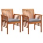 Set comedor de jardín 3 pzas y cojines madera maciza de acacia de , Conjuntos de jardín - Ref: Foro24-278901, Precio: 369,26 ...