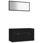 Juego de muebles de baño 2 pzas madera contrachapada negro de vidaXL, Muebles de baño - Ref: Foro24-804801, Precio: 100,95 €,...