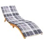 Cojín de tumbona de tela Oxford estampado de hojas 200x60x3 cm de , Cojines para sillas y sofás - Ref: Foro24-314217, Precio:...