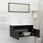 Juego de muebles de baño 2 pzas madera contrachapada negro de vidaXL, Muebles de baño - Ref: Foro24-804801, Precio: 100,95 €,...