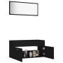 Juego de muebles de baño 2 pzas madera contrachapada negro de vidaXL, Muebles de baño - Ref: Foro24-804801, Precio: 100,95 €,...