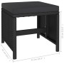 Set comedor de jardín 6 piezas y cojines ratán sintético negro de , Conjuntos de jardín - Ref: Foro24-315988, Precio: 384,19 ...