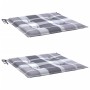 Cojines de silla de jardín 2 uds tela a cuadros gris 40x40x3 cm de , Cojines para sillas y sofás - Ref: Foro24-314035, Precio...