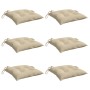 Cojines de silla de jardín 6 uds tela Oxford beige 50x50x7 cm de , Cojines para sillas y sofás - Ref: Foro24-314907, Precio: ...