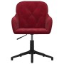 Silla de oficina giratoria de terciopelo rojo tinto de , Sillas de oficina - Ref: Foro24-344861, Precio: 96,79 €, Descuento: %