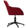 Silla de oficina giratoria de terciopelo rojo tinto de , Sillas de oficina - Ref: Foro24-344861, Precio: 96,79 €, Descuento: %