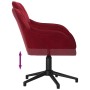 Silla de oficina giratoria de terciopelo rojo tinto de , Sillas de oficina - Ref: Foro24-344861, Precio: 96,79 €, Descuento: %