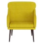Sillón de terciopelo amarillo 63x76x80 cm de , Sillones - Ref: Foro24-351441, Precio: 100,43 €, Descuento: %