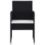 Set comedor de jardín 9 piezas y cojines ratán sintético negro de , Conjuntos de jardín - Ref: Foro24-43924, Precio: 804,92 €...