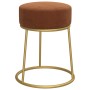 Hocker redondo marrón terciopelo de , Taburetes y sillas plegables - Ref: Foro24-340259, Precio: 44,46 €, Descuento: %