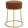Hocker redondo marrón terciopelo de , Taburetes y sillas plegables - Ref: Foro24-340259, Precio: 44,46 €, Descuento: %