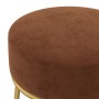 Hocker redondo marrón terciopelo de , Taburetes y sillas plegables - Ref: Foro24-340259, Precio: 44,46 €, Descuento: %