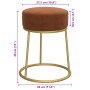 Hocker redondo marrón terciopelo de , Taburetes y sillas plegables - Ref: Foro24-340259, Precio: 44,46 €, Descuento: %