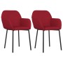 Sillas de comedor 2 unidades terciopelo rojo tinto de , Sillas de comedor - Ref: Foro24-344706, Precio: 87,06 €, Descuento: %