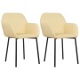 Sillas de comedor 2 unidades terciopelo crema de , Sillas de comedor - Ref: Foro24-344710, Precio: 88,94 €, Descuento: %