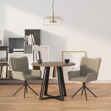Sillas de comedor giratorias 2 uds de terciopelo gris claro de , Sillas de comedor - Ref: Foro24-344809, Precio: 160,59 €, De...