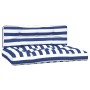 Cojines para sofá de palets 2 piezas tela a rayas azul y blanco de , Cojines para sillas y sofás - Ref: Foro24-360748, Precio...