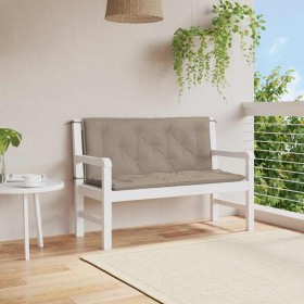 Cojín de banco de jardín tela Oxford taupe 120x(50+50)x7 cm de , Cojines para sillas y sofás - Ref: Foro24-315012, Precio: 41...