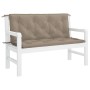 Cojín de banco de jardín tela Oxford taupe 120x(50+50)x7 cm de , Cojines para sillas y sofás - Ref: Foro24-315012, Precio: 41...
