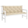 Cojín de banco de jardín tela Oxford beige 150x(50+50)x7 cm de , Cojines para sillas y sofás - Ref: Foro24-315019, Precio: 54...