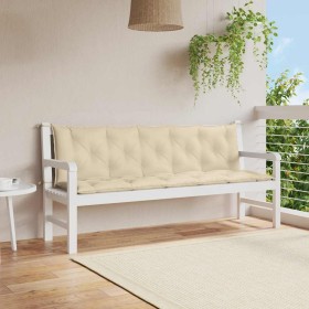 Cojín de banco de jardín tela Oxford beige 180x(50+50)x7 cm de , Cojines para sillas y sofás - Ref: Foro24-315031, Precio: 57...