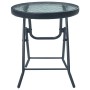 Mesa y sillas de bistró 3 piezas acero negro de , Conjuntos de jardín - Ref: Foro24-3054572, Precio: 131,48 €, Descuento: %
