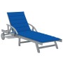 Tumbona de jardín con cojín madera maciza de acacia de , Tumbonas - Ref: Foro24-3061339, Precio: 203,06 €, Descuento: %