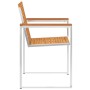 Sillas de jardín con cojines 2 uds madera maciza acacia y acero de , Sillas de jardín - Ref: Foro24-3061495, Precio: 259,16 €...