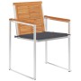 Sillas de jardín con cojines 2 uds madera maciza acacia y acero de , Sillas de jardín - Ref: Foro24-3061488, Precio: 240,11 €...