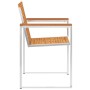 Sillas de jardín con cojines 2 uds madera maciza acacia y acero de , Sillas de jardín - Ref: Foro24-3061512, Precio: 264,07 €...