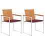 Sillas de jardín con cojines 2 uds madera maciza acacia y acero de , Sillas de jardín - Ref: Foro24-3061497, Precio: 261,17 €...
